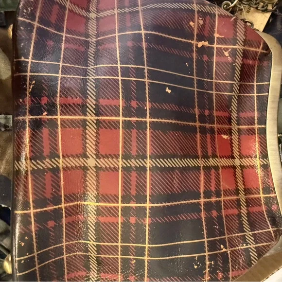 Patricia Nash Tartan Plaid Kiss Lock Frame Bag Anniversary Leather Purse - Picture 10 of 10